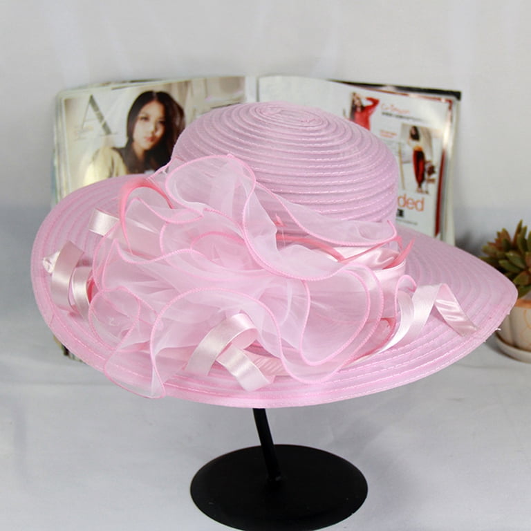 Organza Church Fascinator Wedding Tea Party Derby Hats for  display picture 1