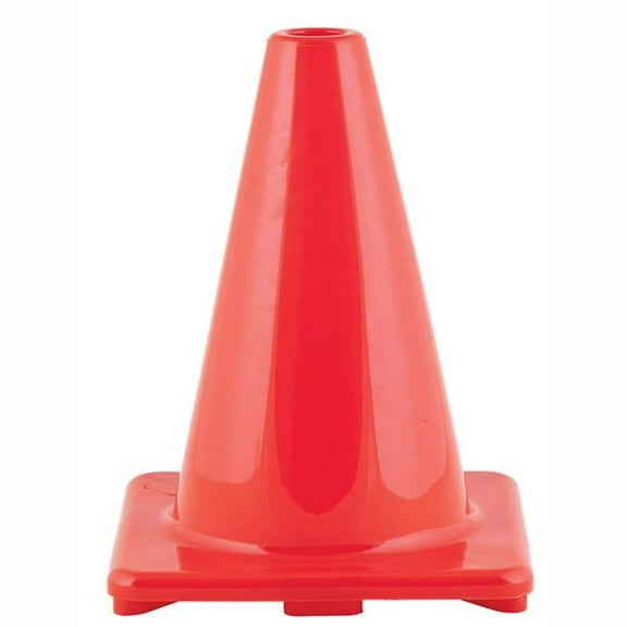 6 in. Orange Flexible Vinyl Cone Hi Visibility
