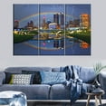 thumbnail image 3 of TISHIRON 3PCS Framed Canvas Wall Art Set,42"x28" Ohio Photographic Panorama Canvas Art Decor, 3 of 7
