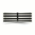 thumbnail image 3 of Titanium Black Enamel Flat 8mm Polished Band Ring 6 Size, 3 of 6