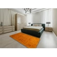 thumbnail image 5 of Ahgly Company Machine Washable Indoor Square Contemporary Orange Red Area Rugs, 5' Square, 5 of 7