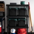 thumbnail image 4 of Remington 28 L Heavy Duty Trail Box Stackable Storage Bin with Latching Lids Black 4 Pack, 4 of 13
