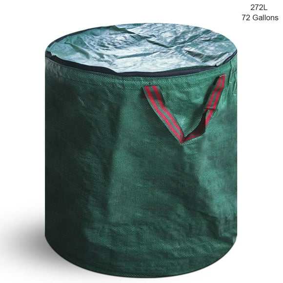 Gardening Bag Reusable Leaf Waste Pouch Plant 3 5 4 Trash Garbage Container for Lawn Yard Pool with Lid, 72 Gallons