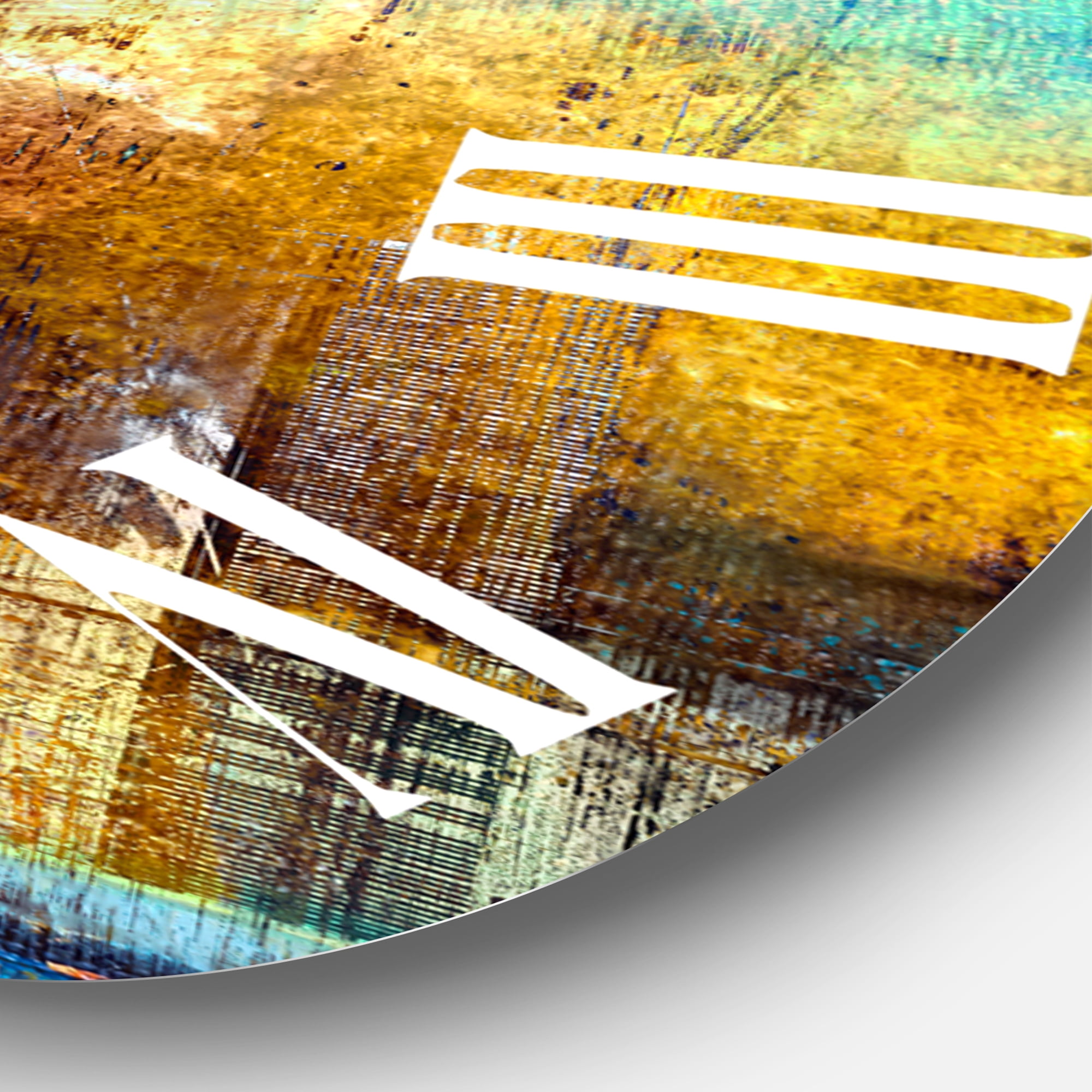 Designart 'Skypscrapers By The Bridge In Futuristic City' Modern Wall Clock