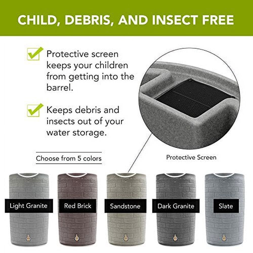 Good Ideas Impressions Downton 50-Gallon Rain Saver with Planter