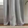 thumbnail image 5 of Martha Stewart Ticking Stripe Blackout Curtain Panel Pair, Indoor Poly Cotton Blend, Indigo , 50"W x 95"L , Pole Top, Adult, 5 of 18