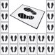 thumbnail image 1 of Alfombrilla de papel desechable para suelo de coche (blanco y negro), 60 unidades, alfombrillas protectoras para coche, almohadillas tipo puf de fútbol para, 1 of 6