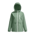 thumbnail image 3 of HAiming Womens Waterproof Jackets Long Sleeve Casual Zip up Casual Workout Jackets with Pockets Winter Outdoor Jackets, 3 of 9