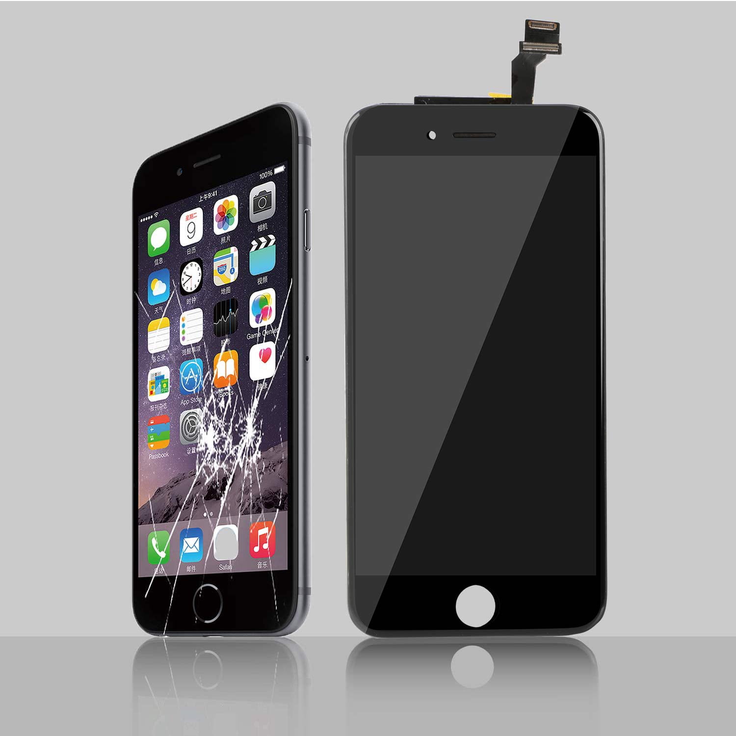 iphone lcd screen damage in stock