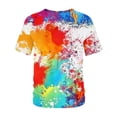 thumbnail image 5 of Stamzod Mens Short Sleeve Shirts Tie-Dye Crewneck Summer Top Casual Streetwear Loose Oversized Graphic Tees for Men Multicolor-1 L, 5 of 5