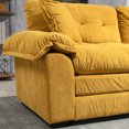 thumbnail image 5 of 84" Chenille Cloud Couch, Comfy Upholstered 2-Seat Sofa with 2 Lumbar Pillow, Deep Seat Sleeper Sofa with Dual-Layer Cushion, for Living Room, Apartment, Office, Studio, Yellow, 5 of 9