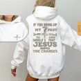 thumbnail image 2 of Faith Redemption Hoodie, Jesus Dropped The Charges Cross Graphic Hoodie, Christian Faith Sweatshirt, 2-Side Print Religious Pullover for Men & Women, 2 of 5