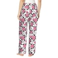 thumbnail image 3 of Uemuo Rose Flowers Pattern Women's Wide Leg Palazzo Lounge Pants with Pockets Light Weight Loose Comfy Casual Pajama Pants-Large, 3 of 9