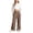 Khaki*, variant on OSOLU Girls Pants Wide Elastic Waist Side Pockets Wide Leg Kids Casual Trousers Green