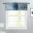 thumbnail image 6 of Navy Blue Short Window Valance Curtains - Abstract Art Farmhouse Window Treatment Valances Curtain for Kitchen Bedroom Bathroom Living Room Dining Room Cafe Decor with Rod Pocket, 54 x 18 in, 6 of 6
