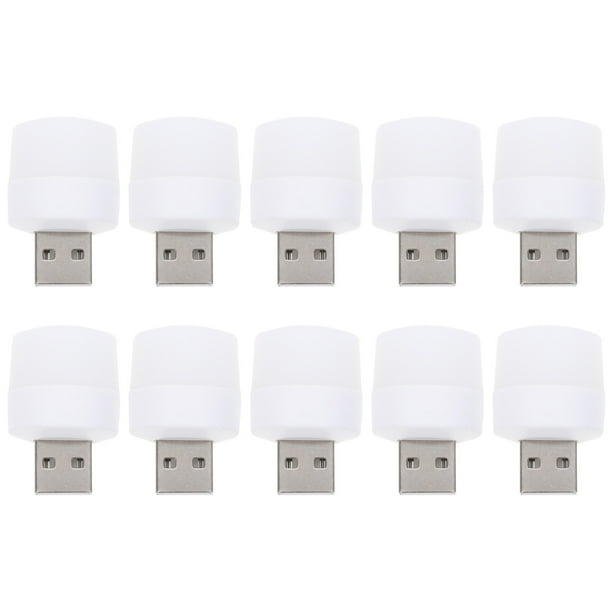 10 luces USB para iluminación ambiental interior de coche, lámpara USB portátil para portátil