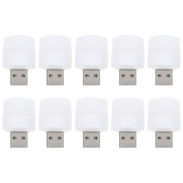 10 luces USB para iluminación ambiental interior de coche, lámpara USB portátil para portátil
