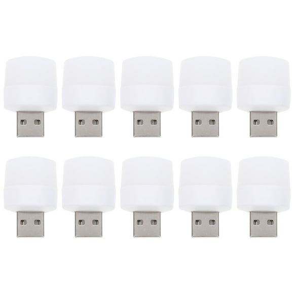 10pcs USB LIGHT AMBIENTE LIGHTING COCHE INTERIOR INTERIOR USB Lámpara portátil Luz de computadora portátil