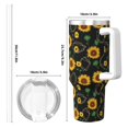 thumbnail image 4 of Sikiie Sunflowers3 Insulated Stainless Water Bottle Lid Travel Mug Cup Insulated Tumblers Cup 40oz Ice Bully With Handle, 4 of 8