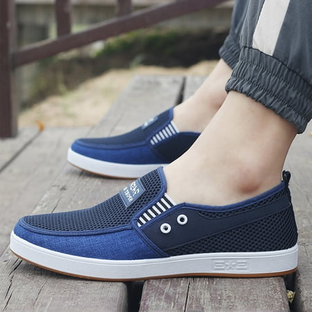 

Cathalem Men Shoes 11 Casual Fashion All Season Men Casual Shoes Flat Non Slip Sole Mesh Breathable And Mens Size 12 Shoes Casual Blue 9