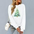 thumbnail image 4 of Women's Crewneck Christmas Sweatshirts Top Fashion Cute Xmas Tree Printed Shirts Pullover Winter Long Sleeve Sweaters Loose Plus Size Blouses Tops, 4 of 6
