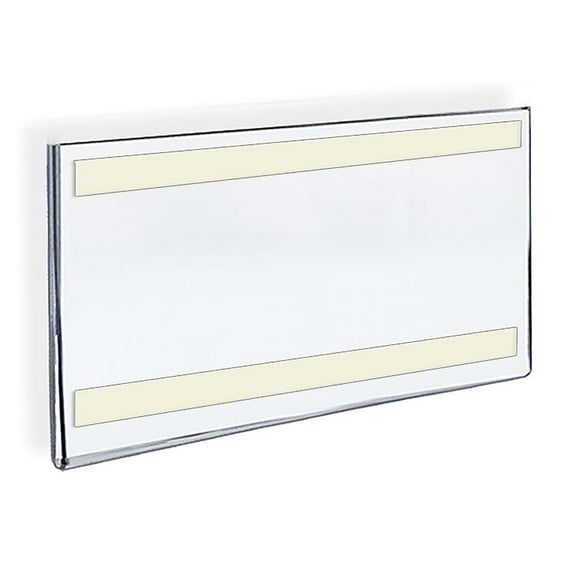 Azar 122012 14"W x 8.5"H Acrylic Sign Holder with Adhesive Tape , 10Pack