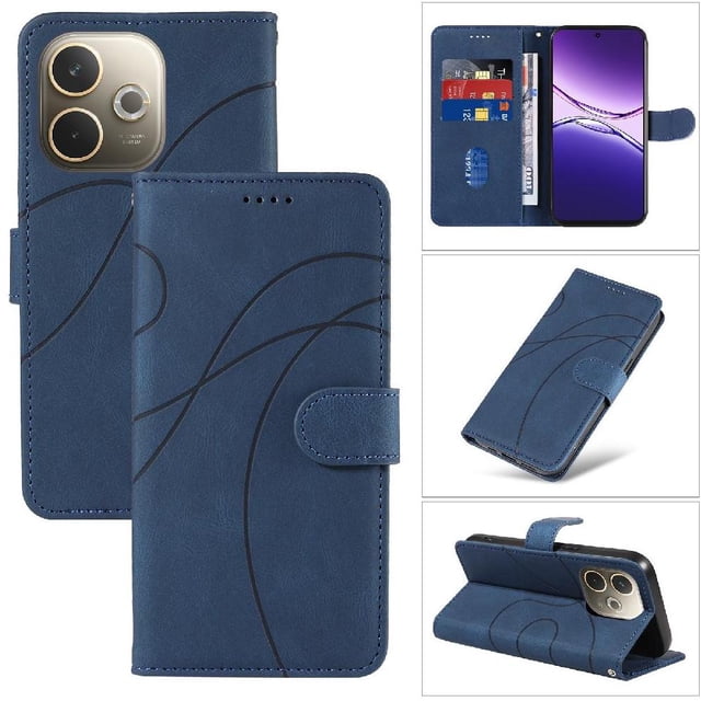 Flip Case For FOXDOCK OPPO A5 Pro 5G Card Slots and Kickstand Function Skin Feel Leather