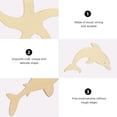 thumbnail image 5 of 28pcs Unfinished Wood Chip Cutouts Ocean Animals Wood Paint Slices Ornament, 5 of 8