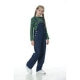 thumbnail image 4 of Rolanko Girls Overalls Denim Bib Distressed Jumpsuit Kids Blue Baggy Jean Pants 4-14 Years with Pockets, 4 of 5