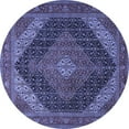 thumbnail image 1 of Ahgly Company Indoor Round Medallion Blue Traditional Area Rugs, 3' Round, 1 of 4