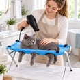 thumbnail image 3 of Pet Grooming Hammock with Foldable Stand, 8-Hole Detachable Pet Bathing Hammock, Anti-Scratch Dog Bath Helper for Nail Trimming Hair Grooming Ear Cleaning, Small Dogs Cats Pet Supplies, 3 of 4