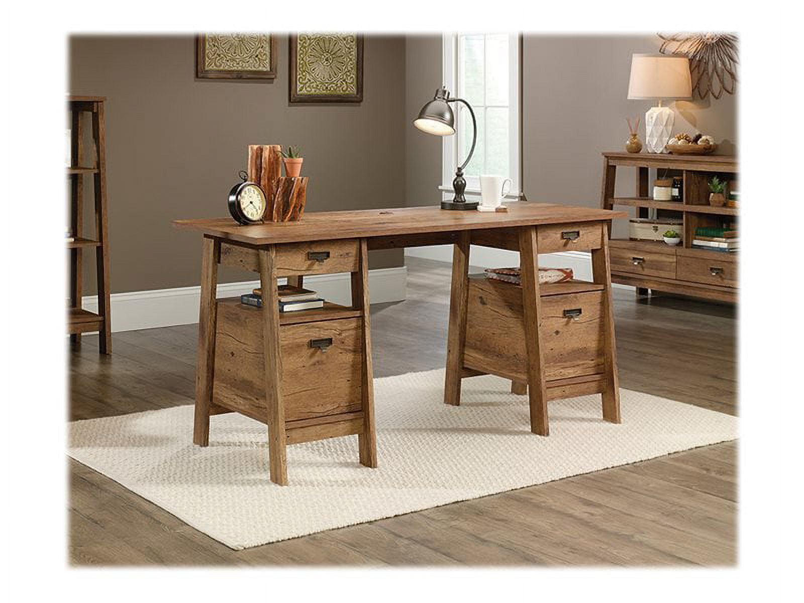 Sauder trestle executive sale desk