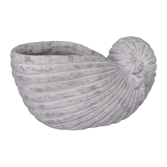 Polyresin Shell Planter-10.50"H