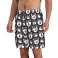 thumbnail image 2 of KLL HUSKY Face Men's Casual Summer Beach Shorts Hawaiian Shorts with Pockets-3X-Large, 2 of 5