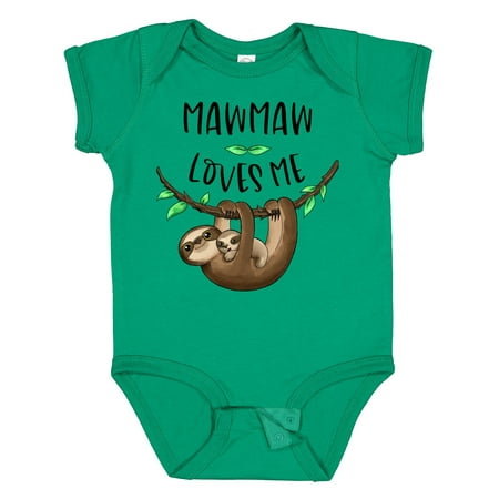 

Inktastic Mawmaw Loves Me Cute Sloth and Baby Gift Baby Boy or Baby Girl Bodysuit