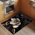 thumbnail image 3 of 2x3 Door Mat Rug, Black Gold Flower Non-Skid Rubber Backing Large Rectangle Rugs - Living Room Bedroom Home Office, Gradient Luxurious Floral Botanical Indoor Floor Mat Carpets Washable Rug, 3 of 9