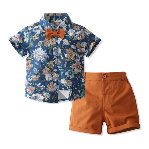 Pimfylm Toddler Baby Boy Summer Outfit,Going Home Outfit Baby Boy Toddler Boys Short Sleeve Cartoon Letter Prints T Shirt Tops Pants Hat 3PCS Outfits Clothes Set