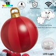 thumbnail image 3 of Boule Gonflable d'Ornements de PVC d'Éclairage de Noël 24 Pouces Grande Boule Décorée avec LED Intégré pour des Décorations Extérieures Intérieures, 3 of 6