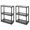 Black, variant on YfulYde 3 Shelf Fixed Height Light Duty Storage Unit 12 x 24 x 33 Organizer System for Home, Garage, Basement, & Laundry, White (3 Pack)