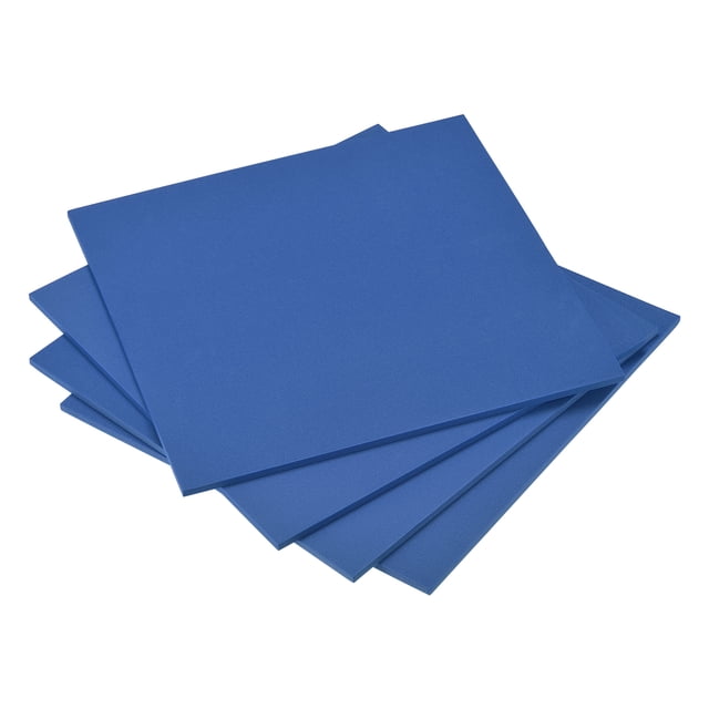 Unique Bargains Blue EVA Foam Sheets 10 x 10 Inch 5mm Thickness for Crafts DIY Projects, 4 Pcs