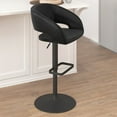 thumbnail image 4 of BizChair Contemporary Swivel Adjustable Height Rounded Mid Back Bar stool, Charcoal/Black, 4 of 12