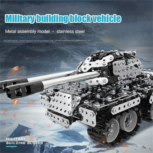 Tank Puzzle Assembled Stainless Steel Building Block Toy Set Designed For Children