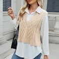 thumbnail image 4 of Goodtrade8 Sweater Women Trendy Knitted Lightweight Sweater Vests Casual V-Neck Solid Color Sleeveless Sweaters for Women Tops, 4 of 6