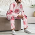 thumbnail image 7 of Balery Pig Noses Pattern Pajama Sets for Men Long Sleeve 2 Piece Sleepwear Loungewear Sets Soft PJ's with Pockets Long Sleeve Comfy Pj Sets-Medium, 7 of 7
