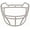 WHITE, variant on Schutt Vengeance V-EGOP Facemask (White, Carbon Steel)