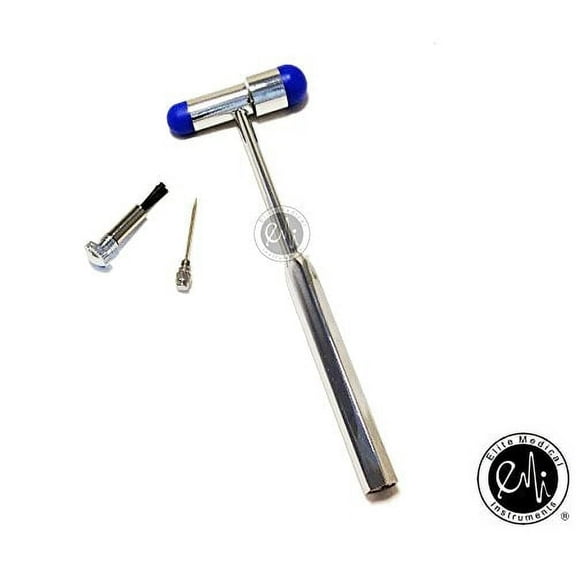 EMI Buck Neurogical Reflexes Testing Hammer - Comes with Needle and Brush (Royal)