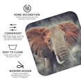 thumbnail image 3 of Rateoe Elephant in Smoke Drawing Drink Coasters Set of 4 Leather Coasters Spill Protection for Table Desk,Durable and Non Slip Leather Coaster ,4 Inches Drink Mats-Square, 3 of 6