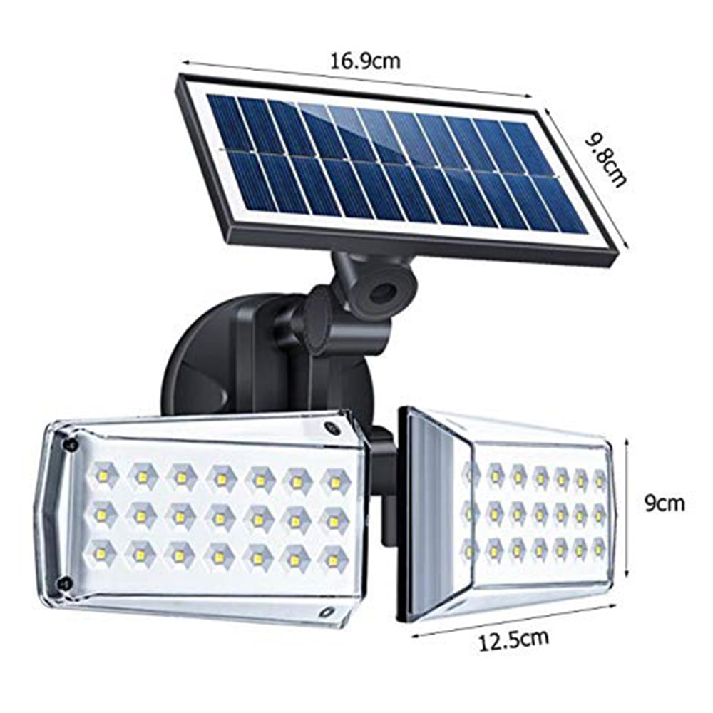 Details about   100 LED Solar Power Wall Lights PIR Motion Sensor Outdoor Garden Lamp Waterproof 