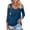 503_Dark Blue, variant on Sweet Home Farm 3/4 Sleeve T Shirts for Women Tops V Neck Casual Blouses Cold Shoulder Basic Tees Floral Print Tshirts V Neck T Shirts for Women Black