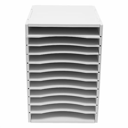 11 Slots Vertical Desktop Sorter, Mail Organizer Vertical File Organizer Adjustable Shelve Paper Sorter Organizer Document Storage Rack for Office School Home White